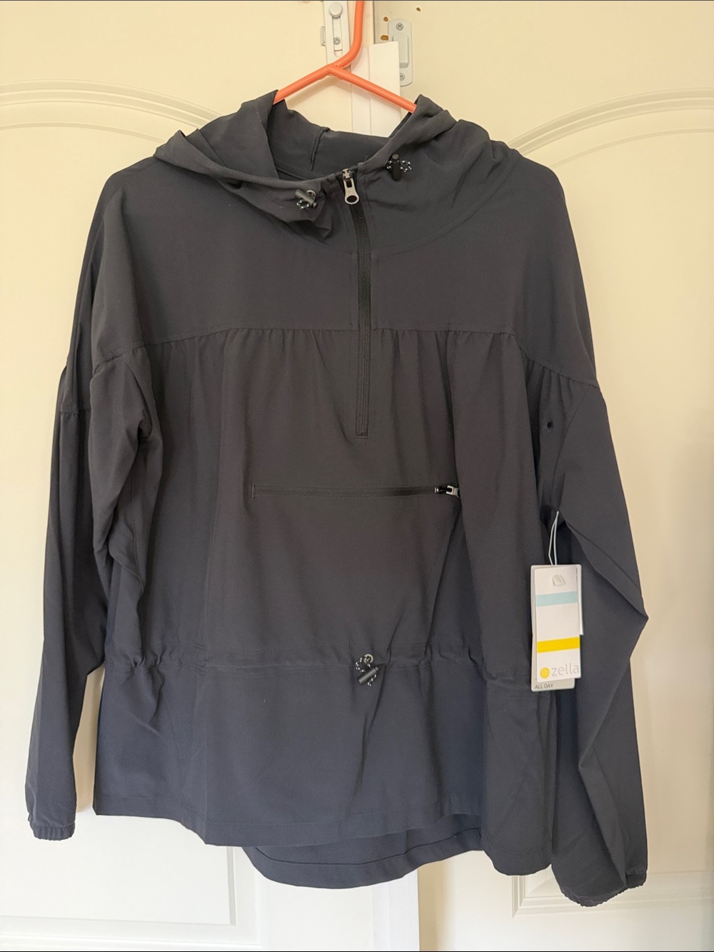 Zella Women’s Hooded Anorak Pullover - Charcoal